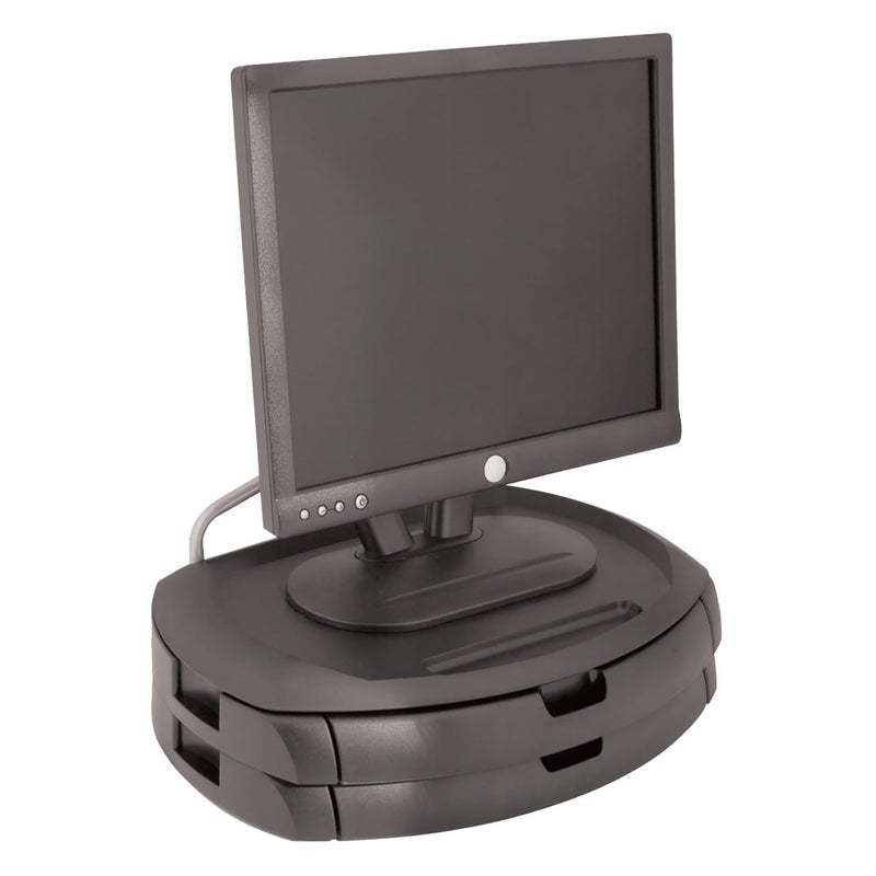 Kantek LCD Monitor Stand, 18" X 12.5" X 5", Black, Supports 35 Lbs - Image 1